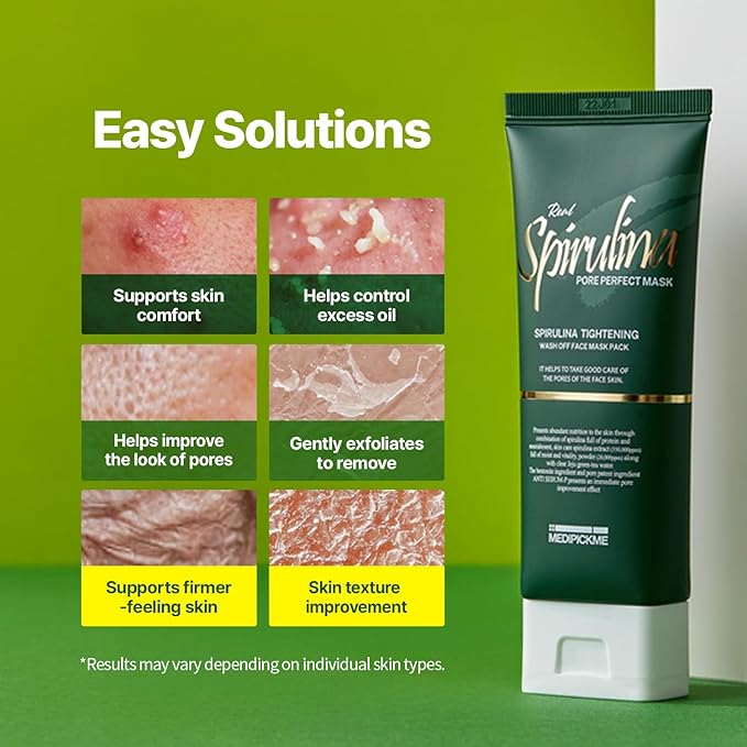 Spirulina Clay Mask – Pore Cleansing Visualizate Mud Mask K Beauty Body Mud 120g