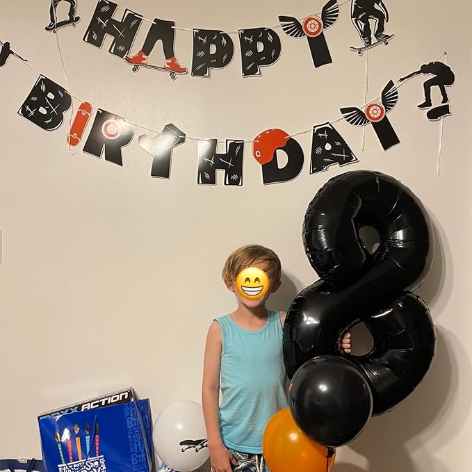 40'' Black Number 9 Balloons, Giant Self Inflating Foil Number Balloons Set 0-9, Large Digital 9 Helium Balloon for Girls Boys 9th Halloween Birthday Party Decorations Anniversary Photo Shoot Supplies