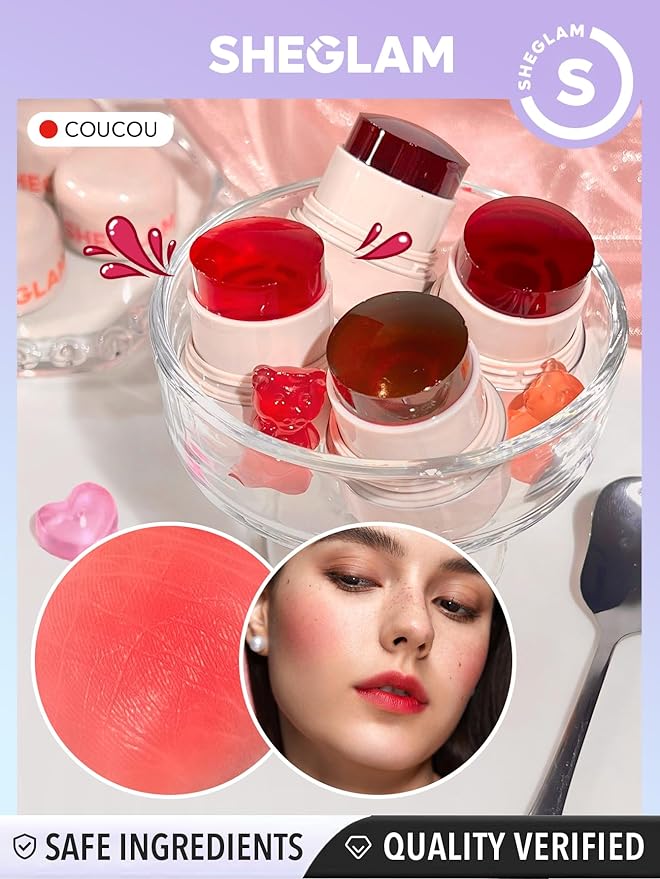SHEGLAM Jelly-Licious Hydrating Lip & Blush Tint-Coucou