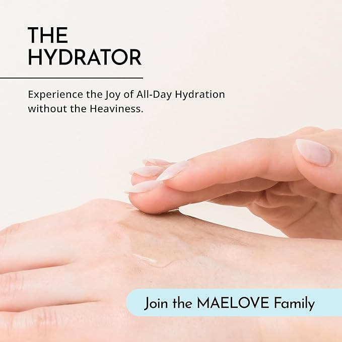 MAELOVE Hydrator Hyaluronic Acid B5 Serum with Resveratrol for Instantly Dewy Glow, Fills Fine Lines, Lightweight and Non Greasy, 1.0 fl oz