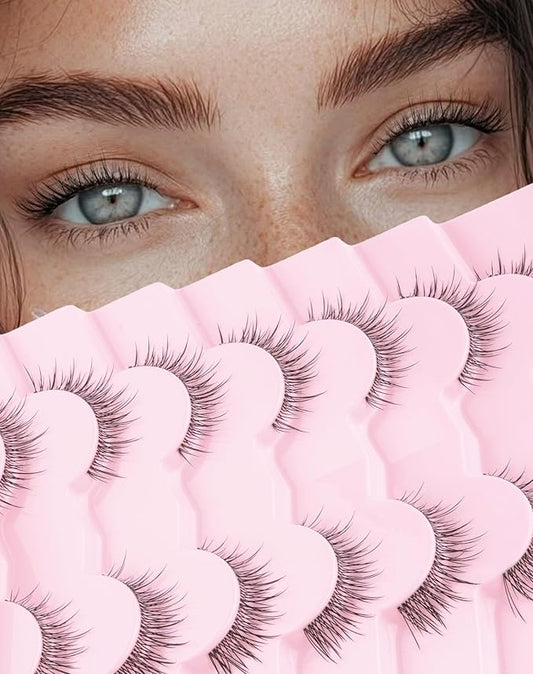 Asian Korean Lashes Wispy Natural Eyelashes Short Fake Lashes M-26