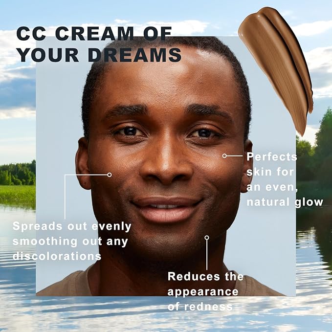 Lumene Color Correcting CC Cream - Lightweight Foundation - Medium Coverage - Redness Reducing Face Makeup for a Glowing Complexion - Vegan Formula + Suitable for All Skin Types - Rich (1 fl oz)