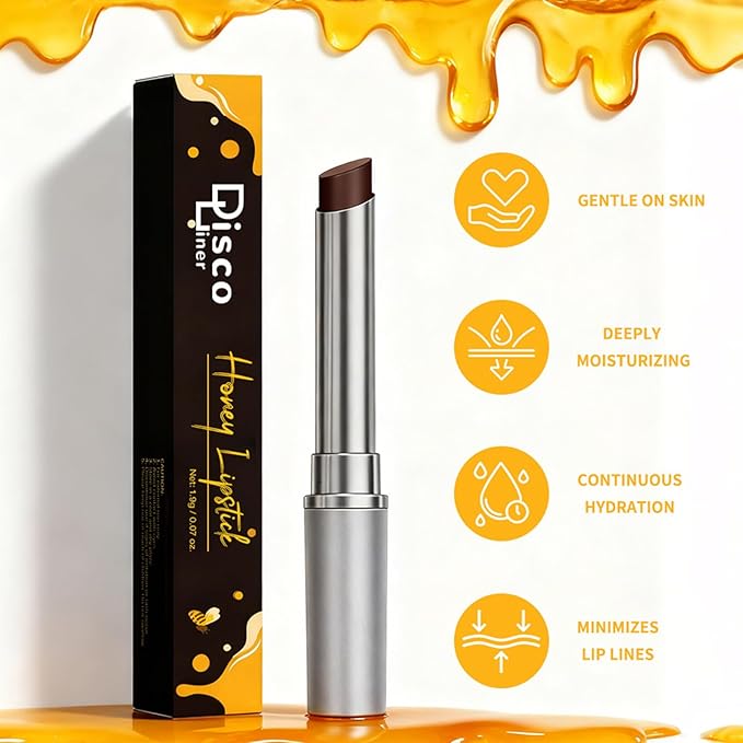 Honey Lipstick Lip Tinted Lip Balm, Creamy Texture Nourishing Moisturizing Deep to Sheer Pigment Emollient, Enriched Lipstick Enhances Natural Color, Smooth Application Seamless Blend
