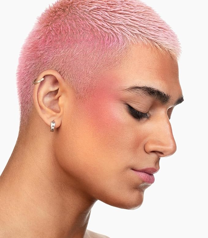 MAKE Beauty Skin Mimetic Microsuede Blush - Matte Powder Blush for Cheeks with Long Lasting Color - Non Comedogenic, Travel Size Makeup Single Palette. Shade - Fuchsia Flush (Pink)