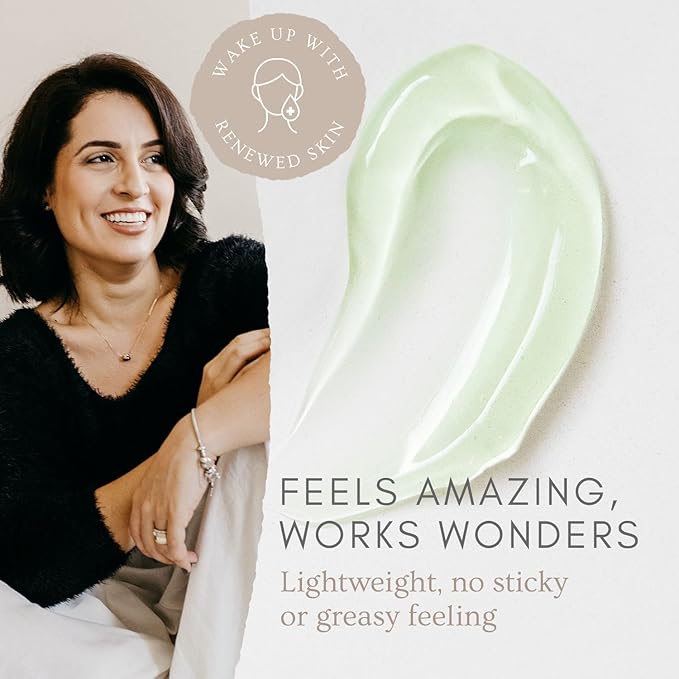 Doppeltree RENEW Overnight Face Mask with Aloe Vera Gel & Hyaluronic Acid, Anti Aging Hydrating Facial Mask for All Skin Types, Night Time Skin Care & Repair