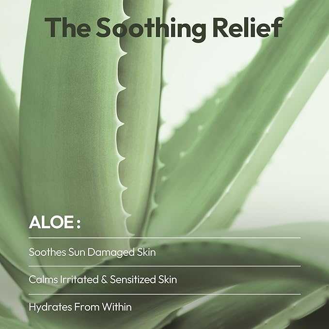 LAPCOS Aloe Sheet Mask, Daily Face Mask with Cucumber and Aloe Gel to Calm and Moisturize Skin, Korean Beauty Favorite, 5-Pack