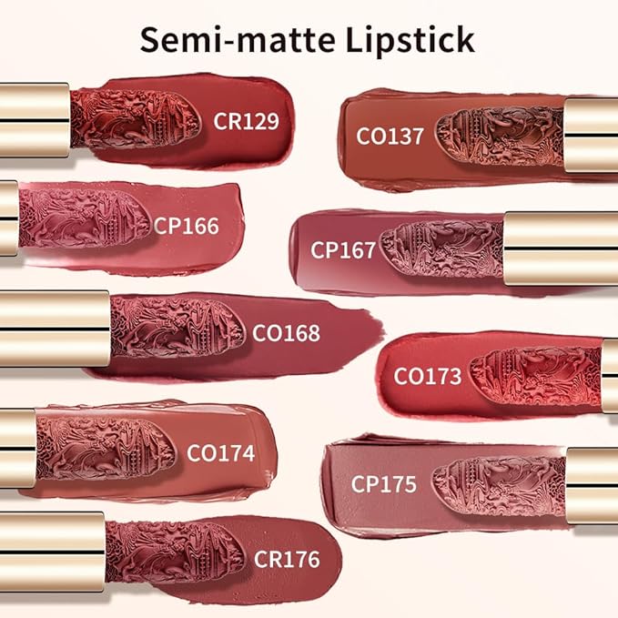 Catkin Semi-Matte Lipstick Hydrating High Impact Color Infused with Vitamin E and Avocado Oil Smooth Soft Texture Long Lasting Matte Finish 175