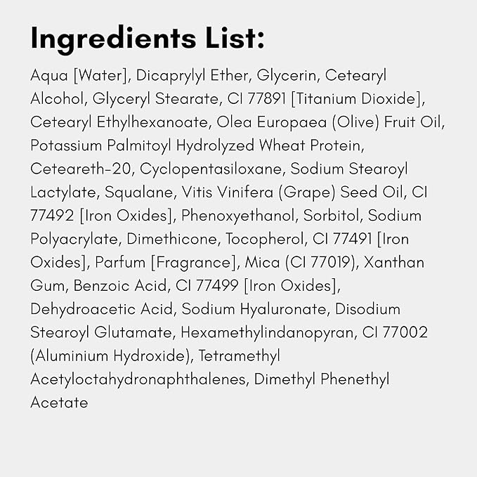 être belle Cosmetics Hyaluronic Tinted Moisturizing Cream, Skin Care for Women with Hyaluronic Acid, Vitamin E & Grape Seed Oil, Long Lasting, Natural Coverage, for All Skin Types, 30 mL