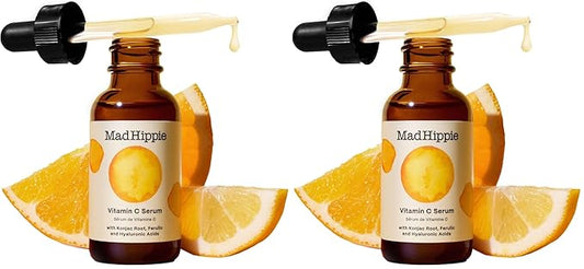 Mad Hippie Vitamin C Serum for Face with Hyaluronic Acid, Vitamin E & Ferulic Acid - Vitamin C Face Serum for Women/Men, Skin-Brightening Serum, 1.02 Fl Oz (Pack of 2)
