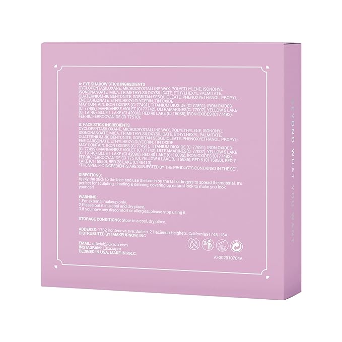 Neutral Eyeshadow Stick Makeup 6PCS Set, Brown Metallic Shimmer Matte Cream Eye Shadow Eyeliner Brightener Pencil Crayon - GRAPE WINE