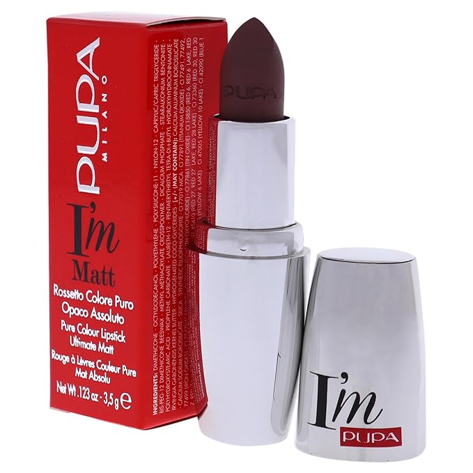 PUPA I Am Matte Pure Colour Lipstick - 037 Unexpected Mauve for Women - 0.123 oz Lipstick