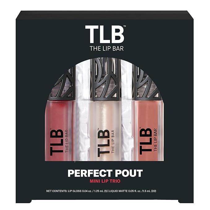 Perfect Pout Mini Lip Trio - Trophy Wife Lip Gloss, Bawse Lady Nonstop Liquid Matte, Gamechanger Gloss Up Lip Gloss