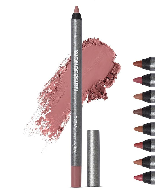 Wonderskin Lipliner Pencil - 360 Contour Lipliner, Long Lasting, Sharpenable, Waterproof and Transfer-Proof Nude Lip Liner Pencil (Blush)