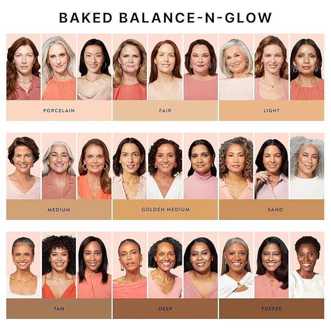 LAURA GELLER NEW YORK Baked Balance-N-Glow Illuminating Foundation - Golden Medium - Buildable Sheer to Light Coverage - Satin Finish