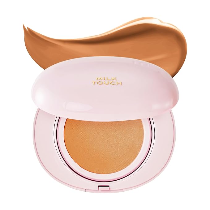 milktouch Cushion Foundation, 24H Flawless Skin, Radiant Shine, No Oxidation, Long-Lasting, Non-Creasing, 60% Hydrating Skincare Infused Korean Foundation, Valentines Gifts (30C Toffee)