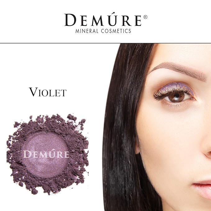 Demure Mineral Shimmer Eyeshadow Loose Powder | Violet | Organic & Natural Makeup | Professional Grade | 33 Shades | Cruelty Free