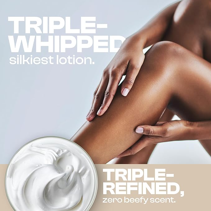 Whipped Organic Grass-Fed Beef Tallow for Skin - 100% Pure, Non-Greasy, Natural Beef Tallow Moisturizer for Face and Body. Honey Beef Tallow Balm – Soothes Sensitive Skin, Absorbs Quickly