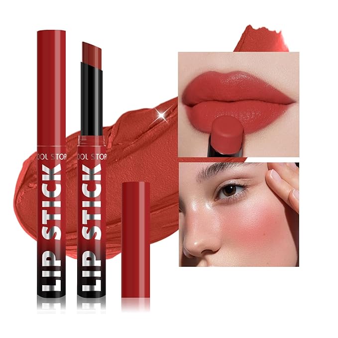 COOL STORY Matte Lipstick Lightweight Blurring Formula with High Impact Pigment, Long-lasting, 0.07 oz (Rouge Red)