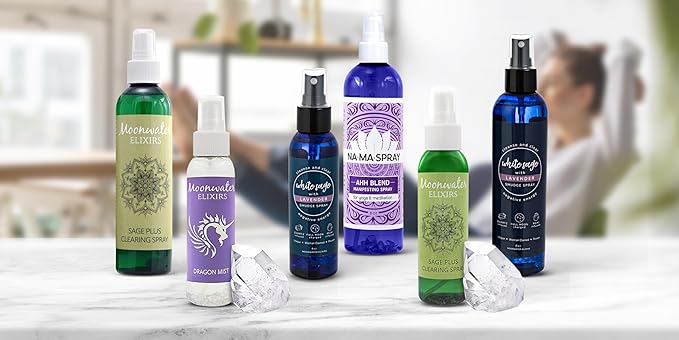 Lavender & Clary Sage Aromatherapy Spray - Pillow and Shower Aura Cleansing Mist for Energy Clearing, Manifestation, Meditation & Spiritual Protection - Relax, Balance and Positive Vibes. AHH 4oz