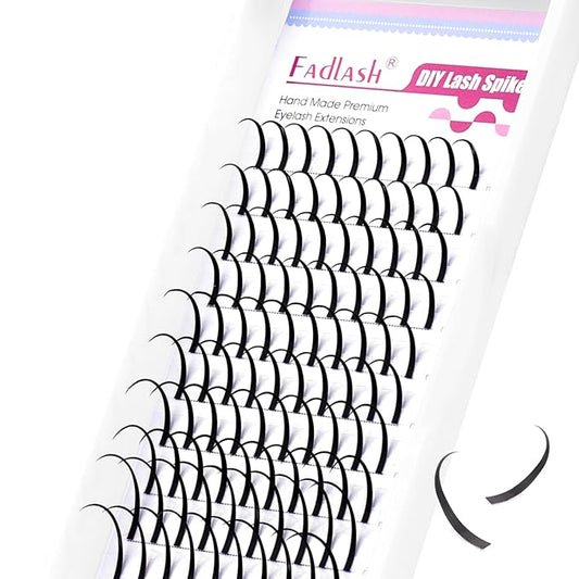 Spike Lash Clusters Lash Spikes D Curl Manga Lashes 13-21mm Soft and Lightweight Fairy Spiky Lash Clusters DIY Eyelash Clusters at Home by FADLASH (0.07D, 13-21mm)