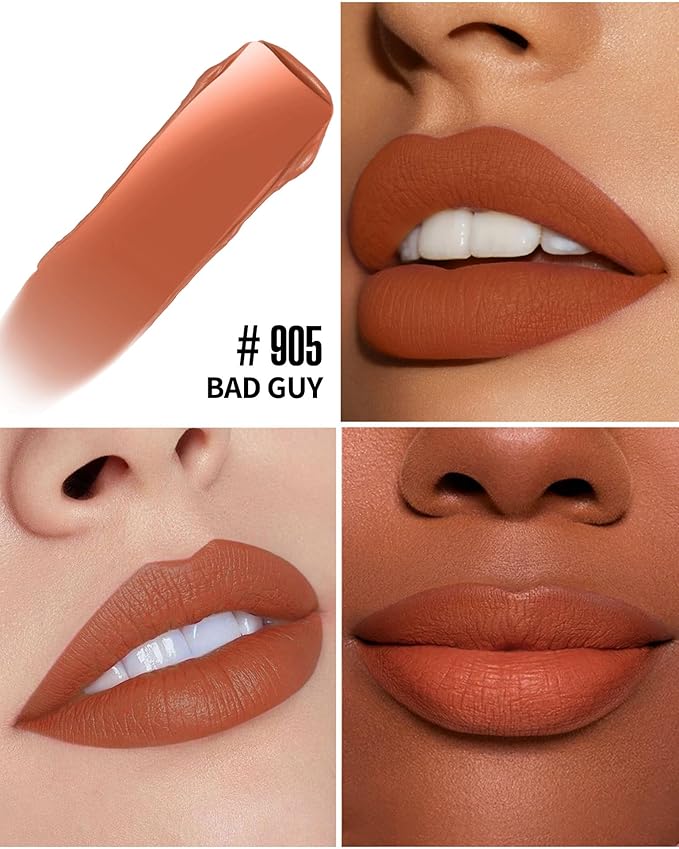 Rose Red Lipstick Long Lasting Lipsticks for Women Smudgeproof Transferproof Cruelty Free Lip Makeup, 905 Bad Guy