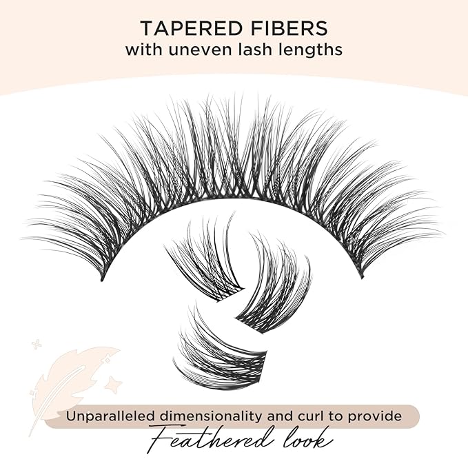 PopUp Lash Clusters 144 Pcs Cluster Lashes DIY Cluster Eyelash Extensions Mega Volume Reusable Individual Lashes Cluster Volume Look Super Thin Band & Soft(D10)