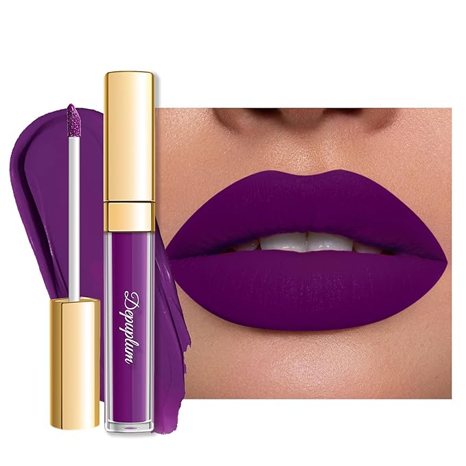 Purple Lipstick Matte for Women, SuperStay Long Lasting Lipstick Smudge Proof No Transfer Liquid Lipsticks, Cruelty Free Lip Makeup (DM22 Purple Crystal)