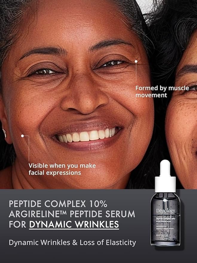 Depology Peptide Serum Duo, MATRIXYL® 3000 + Peptide Complex 10% Wrinkle Defense, Argireline™, Hydrating Face Serum Targets Dynamic Wrinkles
