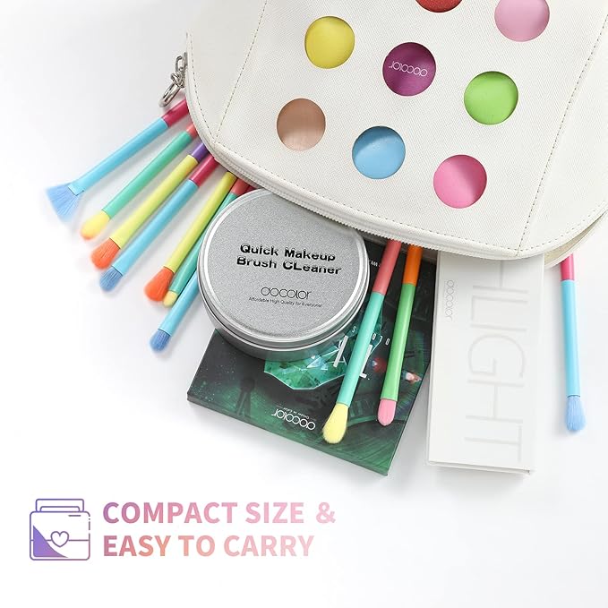 Docolor Makeup Brush Cleaner - Quick Dry Sponge for Removing Shadow Color - Compact Size for Travel