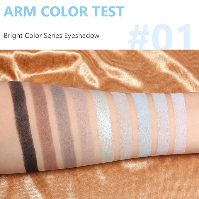 9 Colors Blue Grey Colorful Eyeshadow Palette,Matte Shimmer Navy Blue Sky Blue Grey Eye Shadow Makeup Palettes,Long Lasting Waterproof Eye Makeup Palette