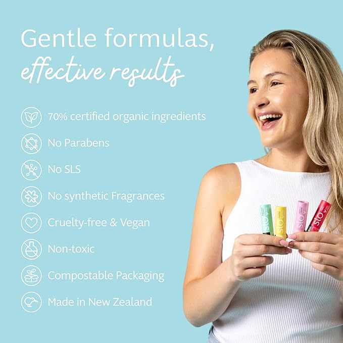 Slo | Natural Lip Balm - All Natural Ingredients, Vegan & Cruelty Free, Hydrating & Soothing, Plastic Free | Pina Colada + Zinc & Peppermint + Vitamin E & Vanilla + Cacao - 3 Pack (3 x 0.28oz/8g)