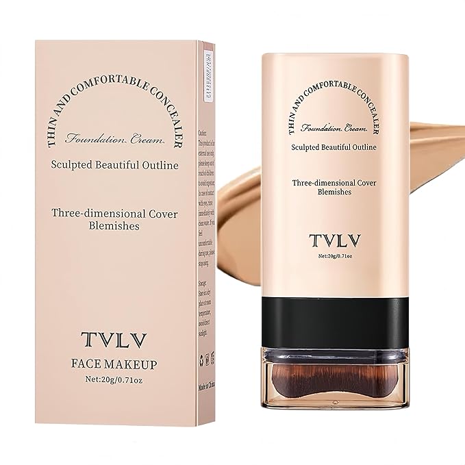 Face And Body Moisturizing Concealer Foundation,Flawlessly Covers Dark Circles, Wrinkles, Fine Lines. Features A Built-in Soft,Dense Brush Head.Medium-Dark And Natural Shades, 0.17 Oz (05#HONEY)