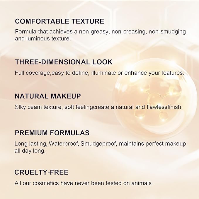 Lezero 3Pcs Contour Stick Makeup Kit, Shades with Highlighter, Blush and Bronzer Stick for Sculpt the Face and All Skin Type, Long Lasting, Smooth, Dewy & Matte Finish, MEDIUM