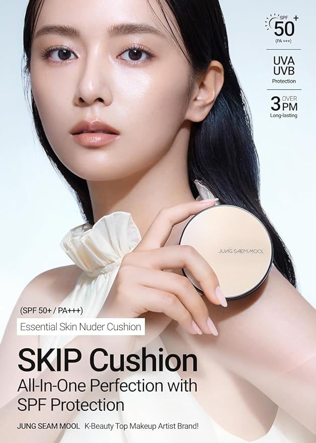 [JUNGSAEMMOOL OFFICIAL] Essential Skin Nuder Cushion (06 Pink Light) | Refill Not Included | Natural Finish | SPF50 Broad Spectrum | Makeup Artist Brand | Cream Foundation
