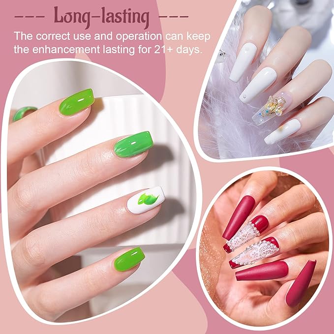 JODSONE Gel Nail Polish Kit 60 PCS with U V Light Soak off Base Top Coat 55 Shine Colors Gel Nail Kit Bright and Dark Brown Wine Red Series Manicure Set for Women and Girls