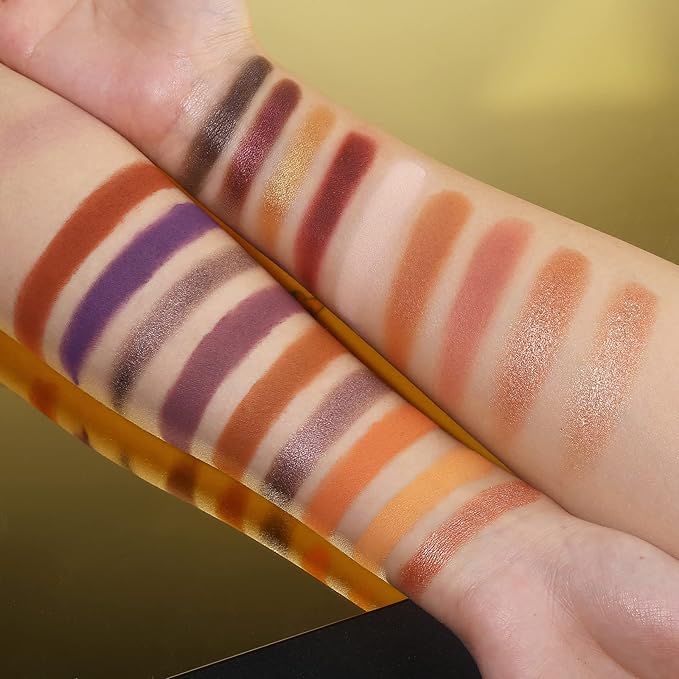 Shimmer Matte Makeup Eyeshadow Palette Professional 18 Colors High Pigmented Warm Neutral Metallic Blendable Creamy Eye Shadow Pallet Set