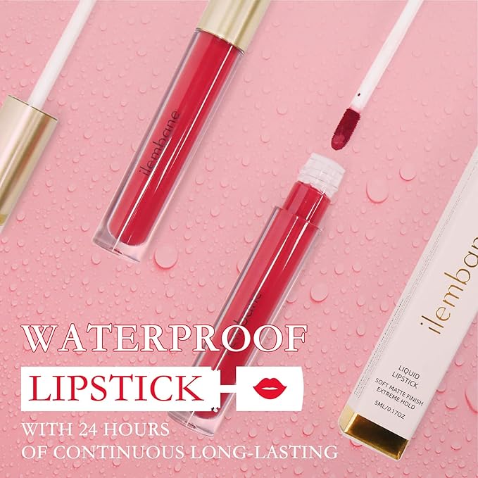 Peach Pink Liquid Lipstick - Long Lasting, Smudge Proof, Transfer-Resistant Lip Color,Waterproof, Non-Transfer Formula (Velvet Voyage)