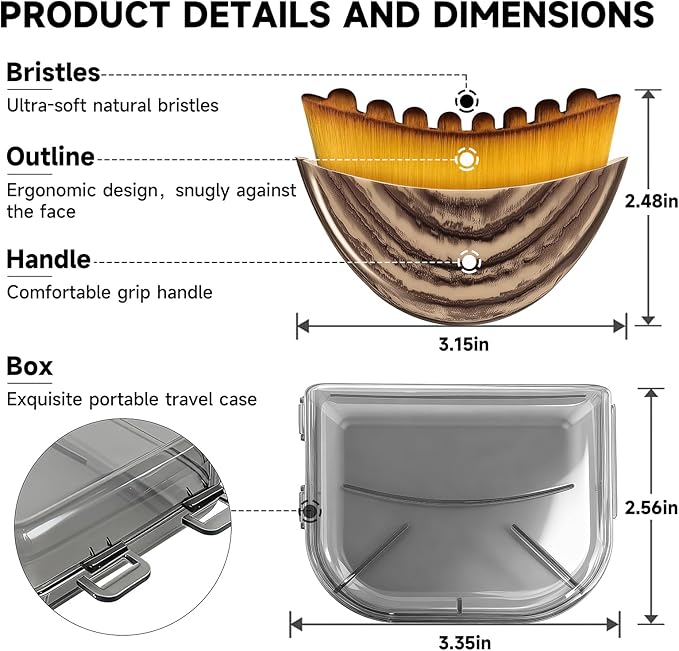 New Lymphatic Contour Face Brush, Lymphatic Drainage Facial Massager Brush for Chin & Neck Contour, Soft Bristles Suitable for All Skin Types, Ergonomic Beauty Tools with Portable Boxes (2 PCS)