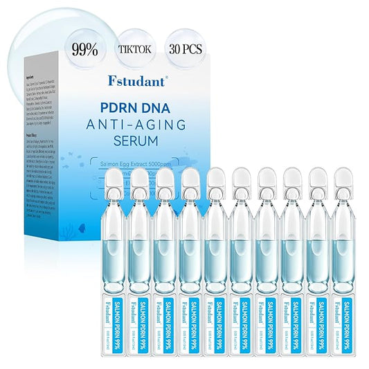 Salmon DNA PDRN Peptide Serum | 99% Salmon DNA PDRN Intensive Ampoule | Peptide, Collagen, Hyaluronic Acid, Niacinamide - Uneven Skin Tone, Anti-Aging, Moisturizing | Korean Skincare 0.05 fl oz x 30e