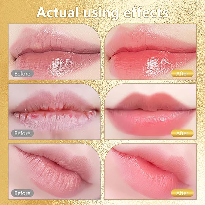 Transferproof Color Changing Lipstick, Gold Foil Moisturizing Glossy Shine Lip Gloss, Gold Crystal Color Changing Lipstick, Warm Change Color Change Lip Stick for Women Deep Nourishment (2Pcs)