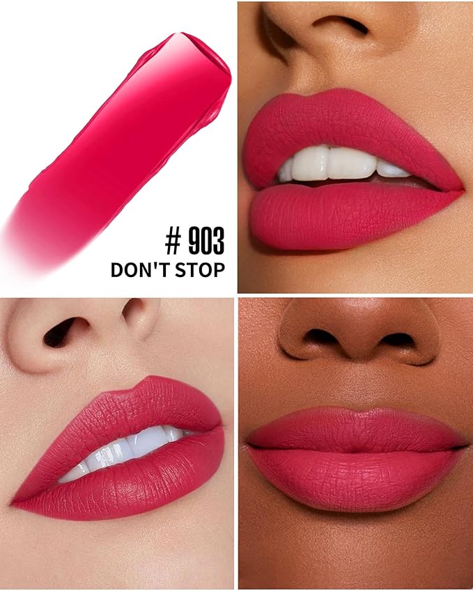 Bright Red Lipstick Long Lasting Lipsticks for Women Smudgeproof Transferproof Cruelty Free Lip Makeup, 903 Don't Stop