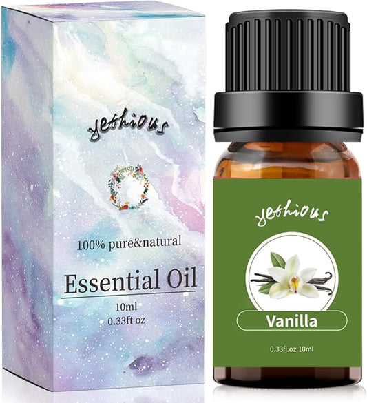 yethious Vanilla Essential Oil for Diffuser & Aromatherapy Perfume Oil Pure Natural Vanilla Essential Oil for Skin - 10ml