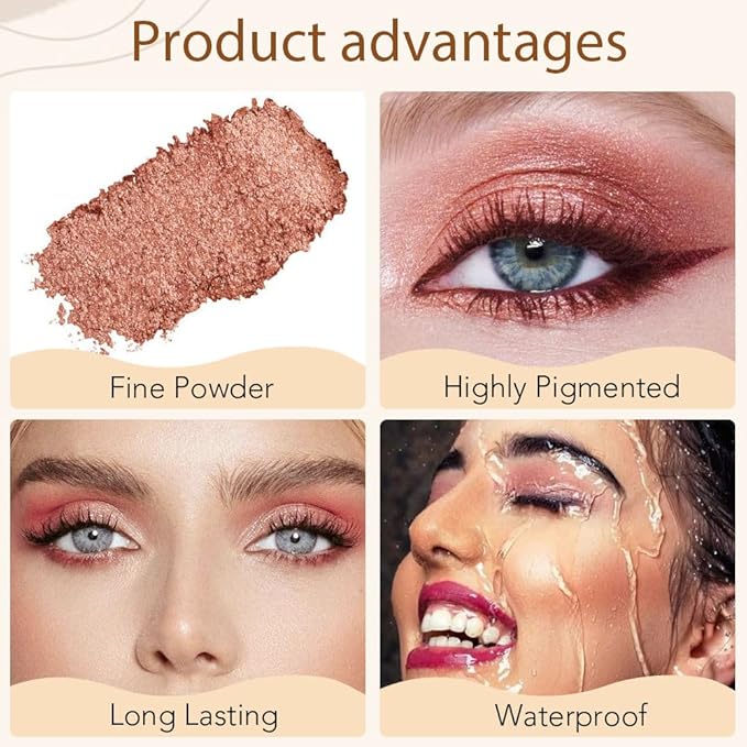 4 Colors Matte Shimmer Eyeshadow Makeup Palette,Rose Gold Nude Pink Natural Neutral Eye Shadow Palette,Long Lasting Waterproof Naturing-Looking Women Girls Eye Shadow