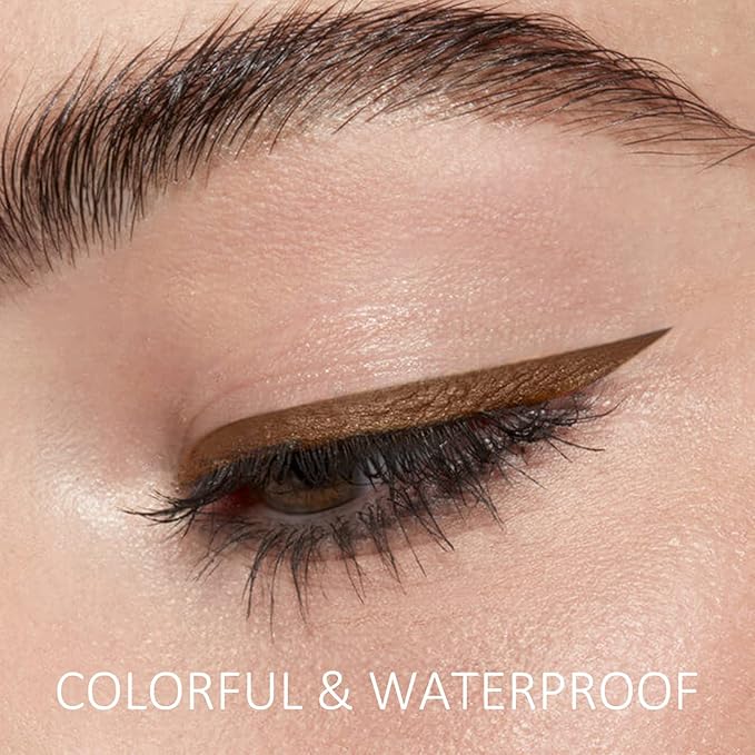 Boobeen 2pcs Liquid Eyeliner Pen, Matte Eye Liner with Precision Tip, Long Lasting Eyeliner Pencil for Bold Eye Makeup, Glides on Smoothly