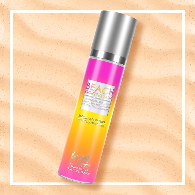 Devoted Creations Beach Bronzing Balm - Peptide & Collagen Infused pH Balancing Contour & Lift Effect Mega-Moisture Bronze Boosting Mask