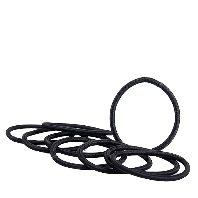 Amazon Basics Elastics Black 32 Count (Pack of 4)