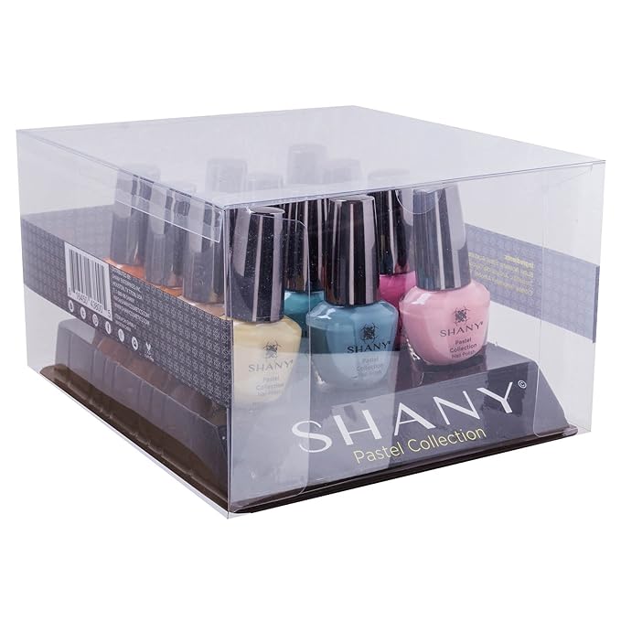SHANY DIY Nail Polish Set - Quick Dry Nail Lacquer Kit, Vibrant & Colorful DIY Collection, Semi Glossy, Shimmery & Matte Finishes - Full Size - 12 Colors - Pastel