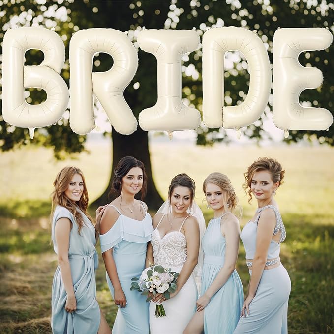 40 Inch Letter Balloons I, Big Custom A-Z Alphabet Foil Name Balloon Cream White, Self Inflating Beige Customize Helium Balloon Letters I for Women Girls Birthday Bride Baby Shower Party Decorations