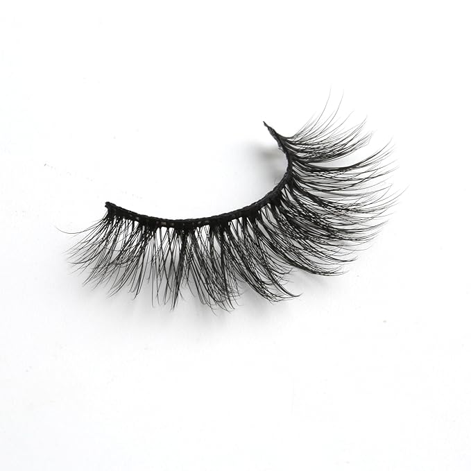 SUNWELL False Eyelashes 16mm Mink Lashes Faux Mink Lashes 8D Fluffy Strip Eye Lashes Wispy Soft Luxury Volume Fake Eyelashes 10 Pairs Pack