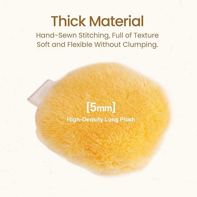 Face Fluffy Powder Puff,Soft Plush Setting Powder Puff, Large Velour Makeup Puff for Loose Or Pressed Powders,Round Cosmetic Puff, Beauty Makeup Tool,1pcs